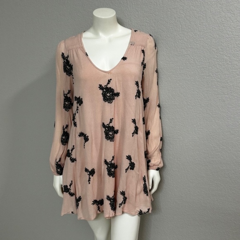 Free People Long Sleeve Keyhole Back Dress